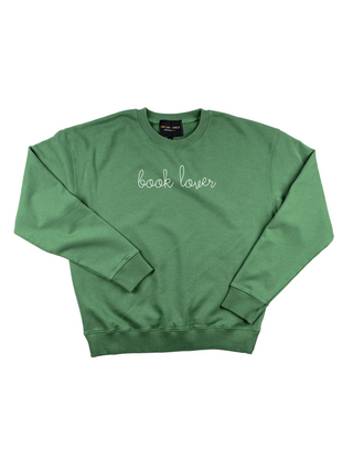 "book lover" Womens Sweatshirt Sweatshirt Ecovest Vintage Green XS 