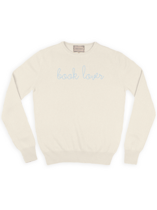 "book lover" Crewneck Sweater Lingua Franca NYC Cream XS 