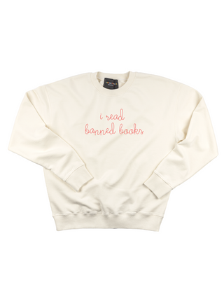 "I read banned books" Women's Sweatshirt Sweatshirt Dubow XS Cream 