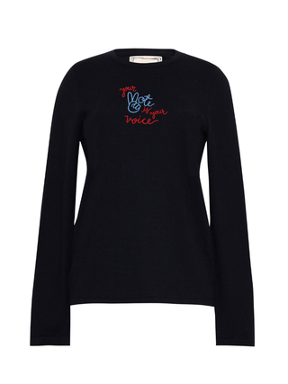 Your Vote, Your Voice with Peace Sign Mara Crewneck