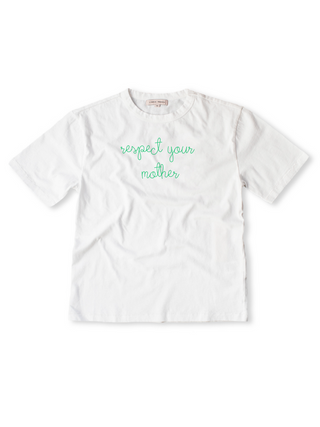 "respect your mother" T-Shirt  Lingua Franca White XS 