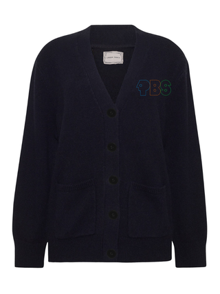 "pbs retro logo" Cluny Cardigan Cashmere Core LINGUA FRANCA NYC Navy XS