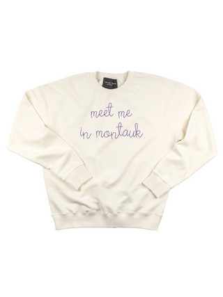 "meet me In montauk" Women's Sweatshirt  Lingua Franca NYC XS Cream 