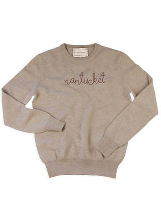 "nantucket" Crewneck Sweater Lingua Franca NYC   