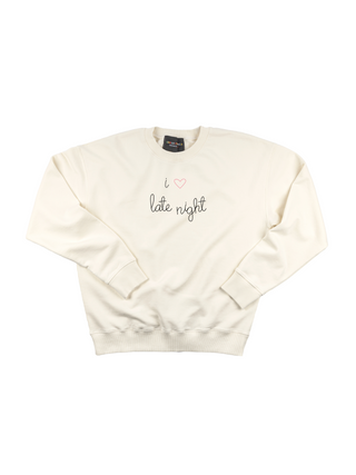 "i heart late night" Women's Sweatshirt Sweatshirt LINGUA FRANCA NYC