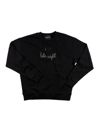 "i heart late night" Women's Sweatshirt Sweatshirt LINGUA FRANCA NYC