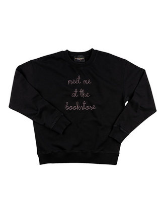 "meet me at the bookstore" Womens Sweatshirt Sweatshirt Ecovest Black XS 
