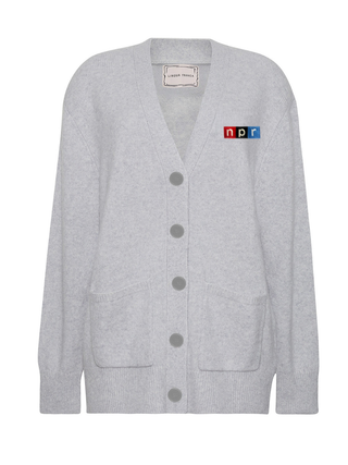 "npr block logo" Cluny Cardigan Cashmere Core LINGUA FRANCA NYC Smoke XS