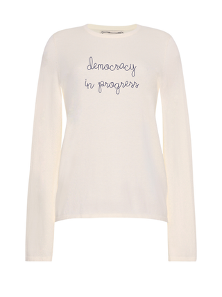 "democracy in progress" Mara Crewneck