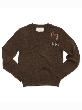 1:1:1 Negroni Crewneck Cashmere Core LINGUA FRANCA NYC Walnut XS