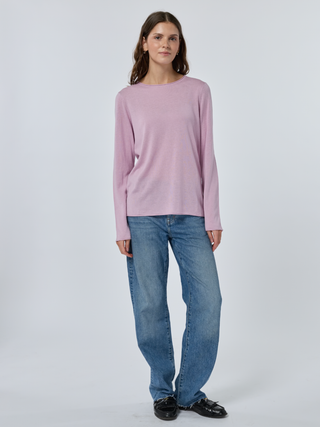 Sans Stitching Silk Cashmere Crewneck Dusty Rose