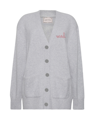 "read." Cluny Cardigan Cashmere Core LINGUA FRANCA NYC Smoke XS