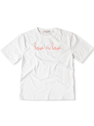 "love is love" T-Shirt  Lingua Franca White XS 