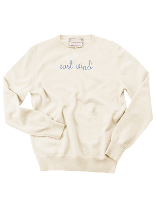 "east wind" Women's Crewneck Cashmere Core LINGUA FRANCA NYC Cream XS