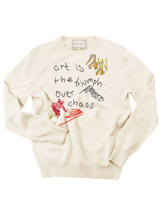 "art is the triumph over chaos" Women's Crewneck