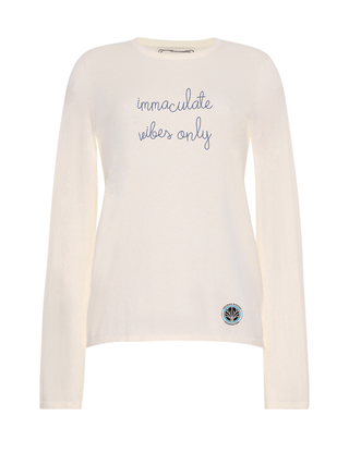 "immaculate vibes only" Mara Sweater