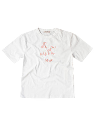 "all you need is love" T-Shirt  Lingua Franca NYC White XS 