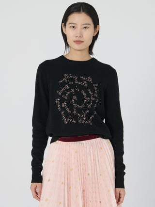 Worth Overdoing Crew Sweater ZHEJIANG SPRINGAIR CASHMERE XS Black 