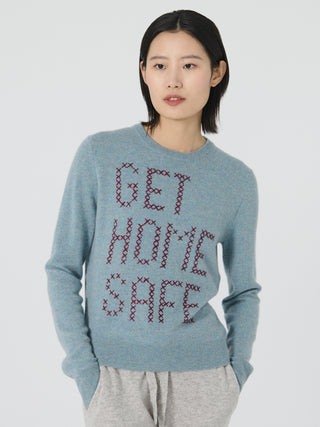 Get Home Safe Crew Sweater ZHEJIANG SPRINGAIR CASHMERE XS Seafoam Heather 