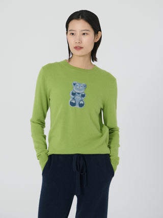 Gummy Bear Crew Sweater ZHEJIANG SPRINGAIR CASHMERE XS Granny Smith 