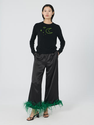 Wicked Edition Feather Pant Pants Lingua Franca NYC   