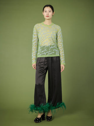 Wicked Edition Feather Pant Pants Lingua Franca NYC   