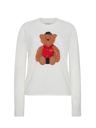Kids' Bo Bear Cotton Crewneck RTW LINGUA FRANCA NYC