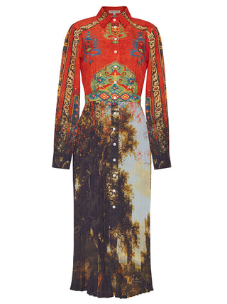 Molly Pleated Dress Landscape / 6