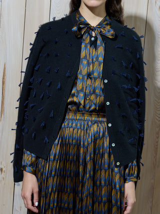 Quilt Knot Cardigan RTW Lingua Franca NYC