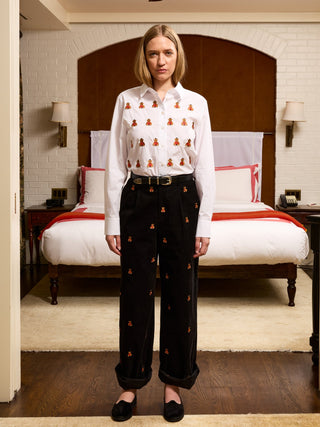 Bowery Bear Corduroy Pant RTW LINGUA FRANCA NYC Black XS