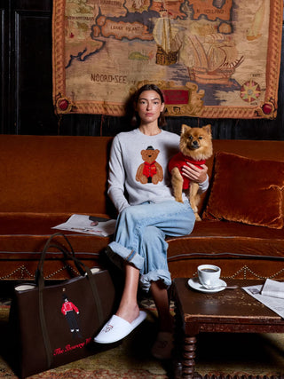 Bo Bear Cashmere Crewneck RTW LINGUA FRANCA NYC