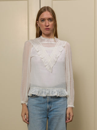 Patchwork Lace Shirt RTW LINGUA FRANCA NYC