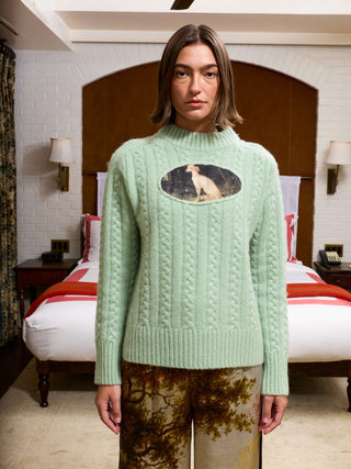 Greyhound Sweater RTW LINGUA FRANCA NYC Pistachio XS