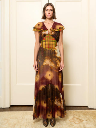 Sophie Dress RTW LINGUA FRANCA NYC Plaid Multi 0