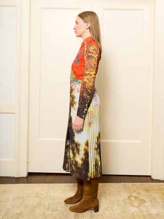 Molly Pleated Dress Landscape / 4
