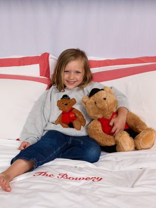 Kids' Bo Bear Cotton Crewneck RTW LINGUA FRANCA NYC