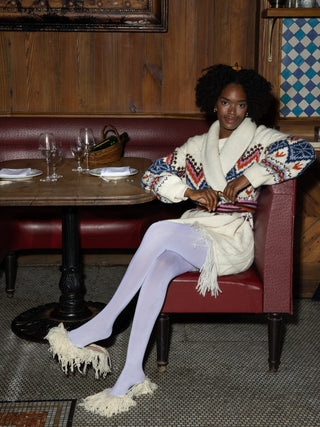 Hilda Robe RTW Lingua Franca NYC Cream Multi XS