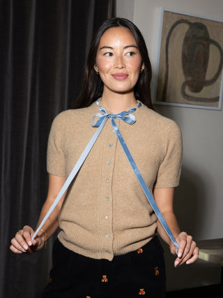 Amalie Cardigan RTW Lingua Franca NYC Camel XS