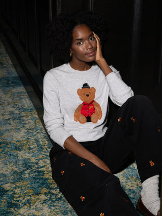 Bo Bear Cashmere Crewneck RTW LINGUA FRANCA NYC