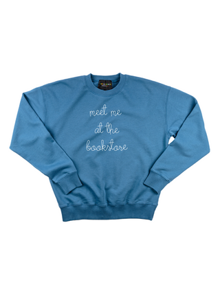"meet me at the bookstore" Womens Sweatshirt Sweatshirt Ecovest Vintage Blue XS 