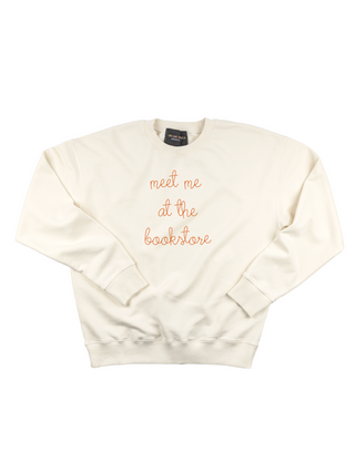 "meet me at the bookstore" Womens Sweatshirt Sweatshirt Ecovest Cream XS 