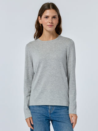 Custom Mara Cotton Crewneck Cotton Silk Core LINGUA FRANCA NYC Smoke XS