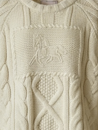 Bjorn Crewneck RTW Lingua Franca NYC Cream XS