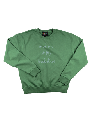 "meet me at the bookstore" Womens Sweatshirt Sweatshirt Ecovest Vintage Green XS 