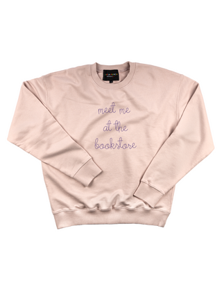 "meet me at the bookstore" Womens Sweatshirt Sweatshirt Ecovest Light Pink XS 