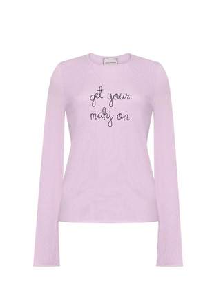 "get your mahj on" Silk Cashmere Crewneck