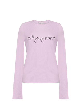 "mahjong mama" Silk Cashmere Crewneck
