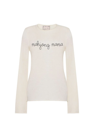 "mahjong mama" Silk Cashmere Crewneck