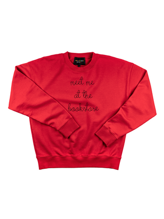 "meet me at the bookstore" Womens Sweatshirt Sweatshirt Ecovest Red XS 
