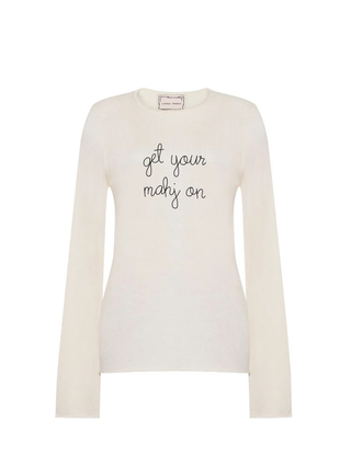 "get your mahj on" Silk Cashmere Crewneck
